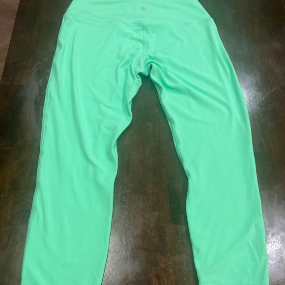 Lululemon lime green leggings-size 12 - Picture 2 of 4